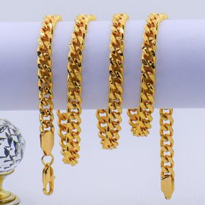22K Gold Plated Unisex Unique Cuban Anchor Curb Link Chain 6MM