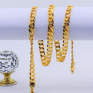 22K Gold Plated Unisex Cuban Curb Link Chain 6MM