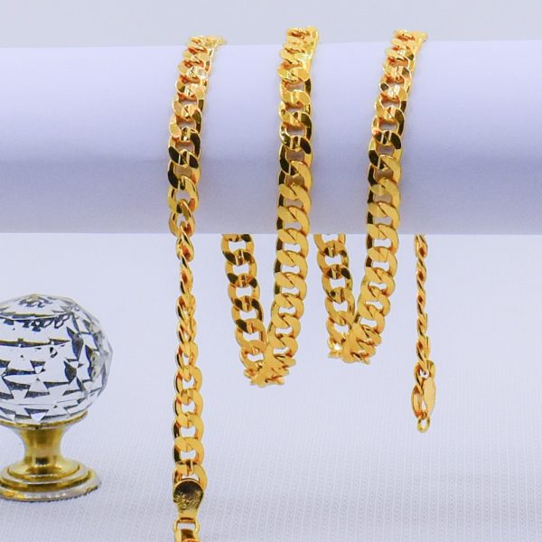 22K Gold Plated Unisex Cuban Curb Link Chain 6MM