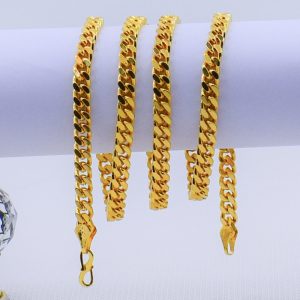 22K Gold Plated Unisex Cuban Curb Link Chain 5MM