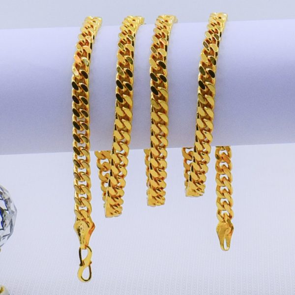 22K Gold Plated Unisex Cuban Curb Link Chain 5MM