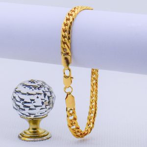 22K Gold Plated Luxury Cuban Curb Link Bracelet 9MM