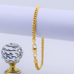 22K Gold Plated Luxury Cuban Curb Link Bracelet 5MM
