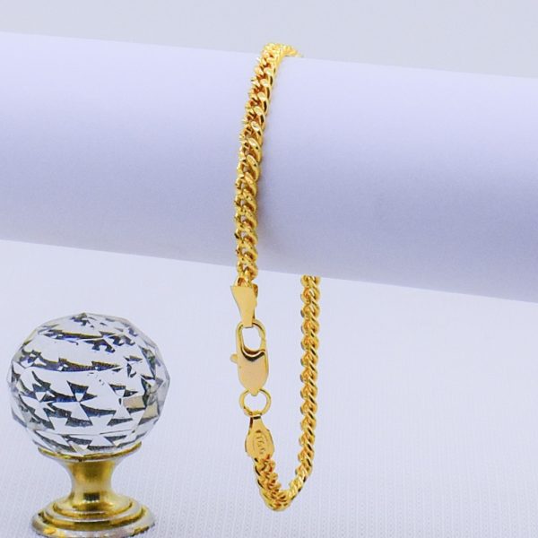 22K Gold Plated Luxury Cuban Curb Link Bracelet 5MM