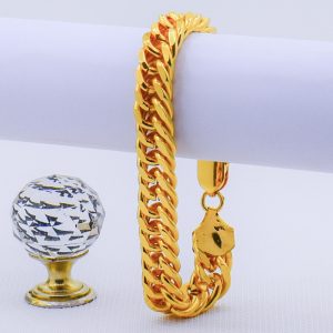 22K Gold Plated Luxury Cuban Curb Link Bracelet 12MM