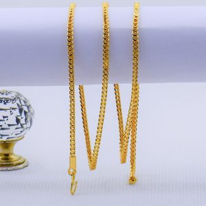 22K Gold Plated Unisex Wheat Spiga Chain 3MM
