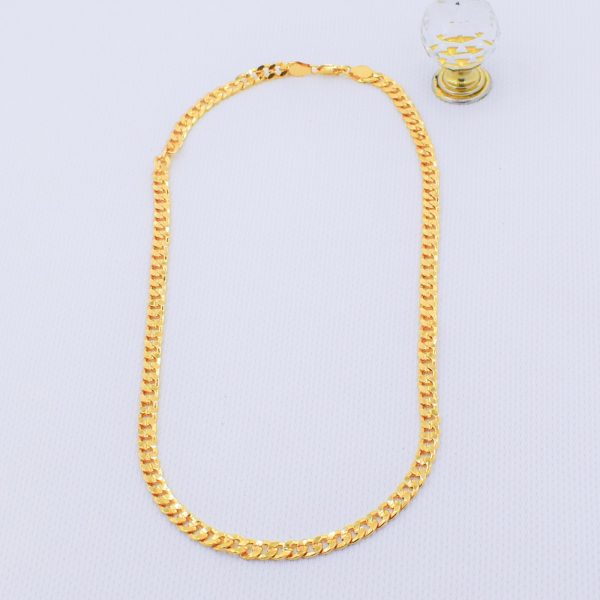 22K Gold Plated Unisex Cuban Curb Link Chain 6MM - Image 2