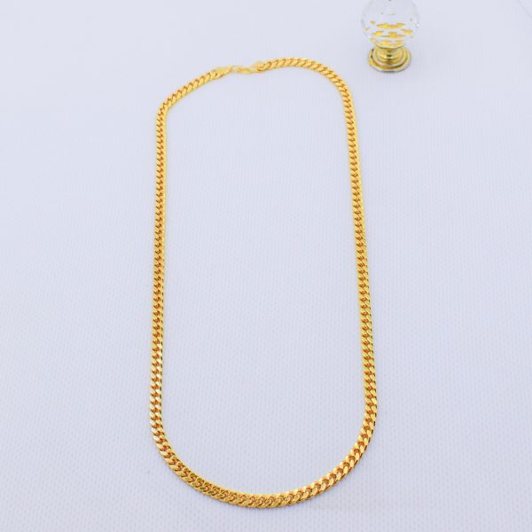 22K Gold Plated Unisex Cuban Curb Link Chain 5MM - Image 2