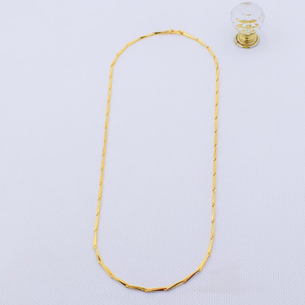 22K Gold Plated Unisex Barleycorn Chain 2MM Design1 - Image 2