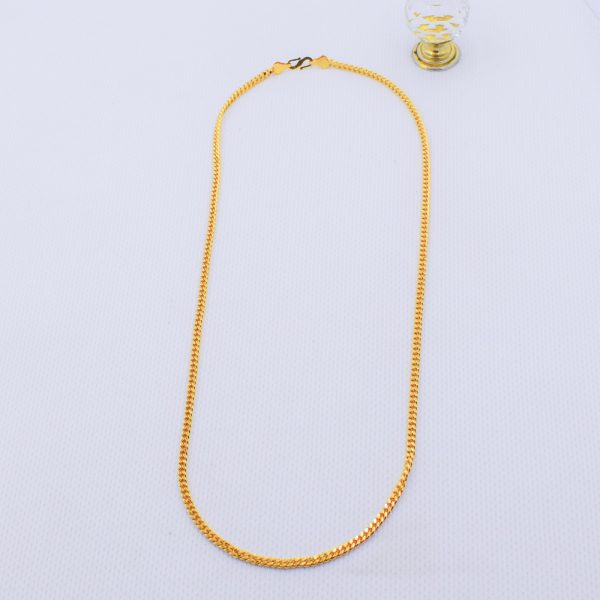 22K Gold Plated Unisex Cuban Curb Link Chain 3MM - Image 2