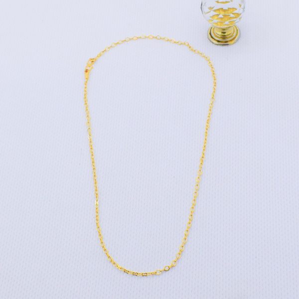 22K Gold Plated Unisex Circle Cable Chain 3MM - Image 2