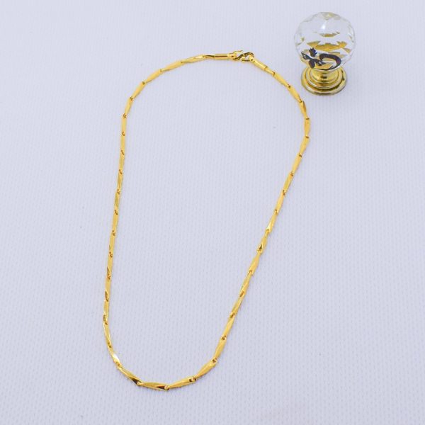 22K Gold Plated Unisex Barleycorn Chain 2MM - Image 2