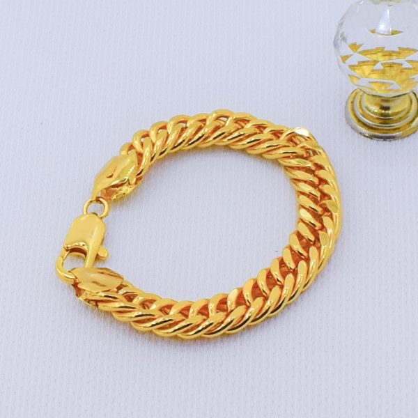 22K Gold Plated Luxury Cuban Curb Link Bracelet 12MM - Image 2
