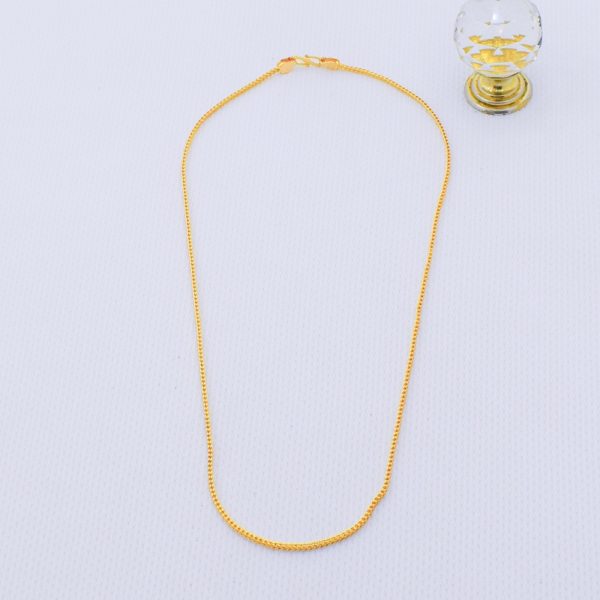 22K Gold Plated Unisex Unique Foxtail Chain 2MM - Image 2