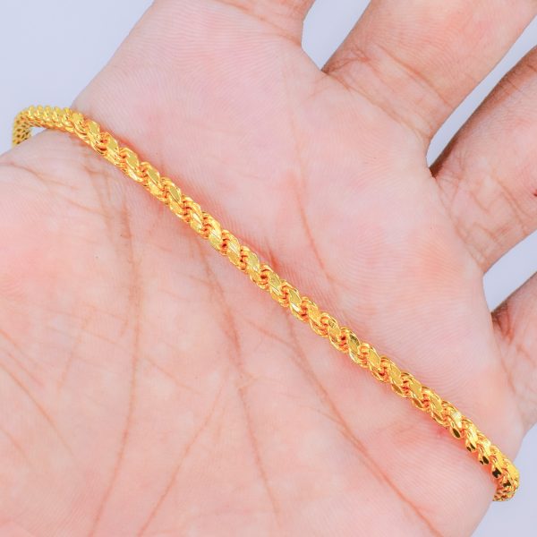 22K Gold Plated Unisex Rope Chain 4MM - Image 3